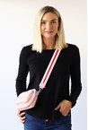 ZIP CROSS BODY BAG - soft pink